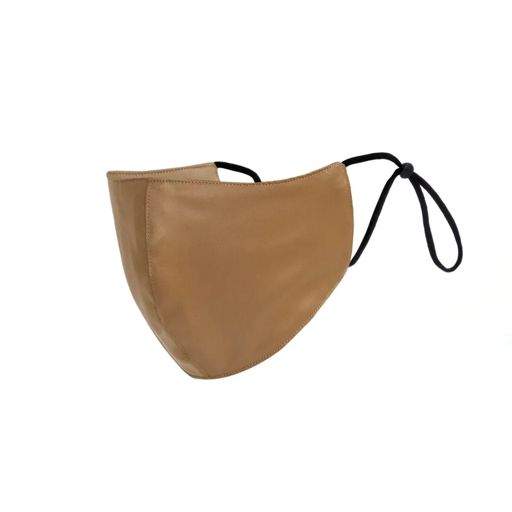 copper synthetic silk mask for maskne