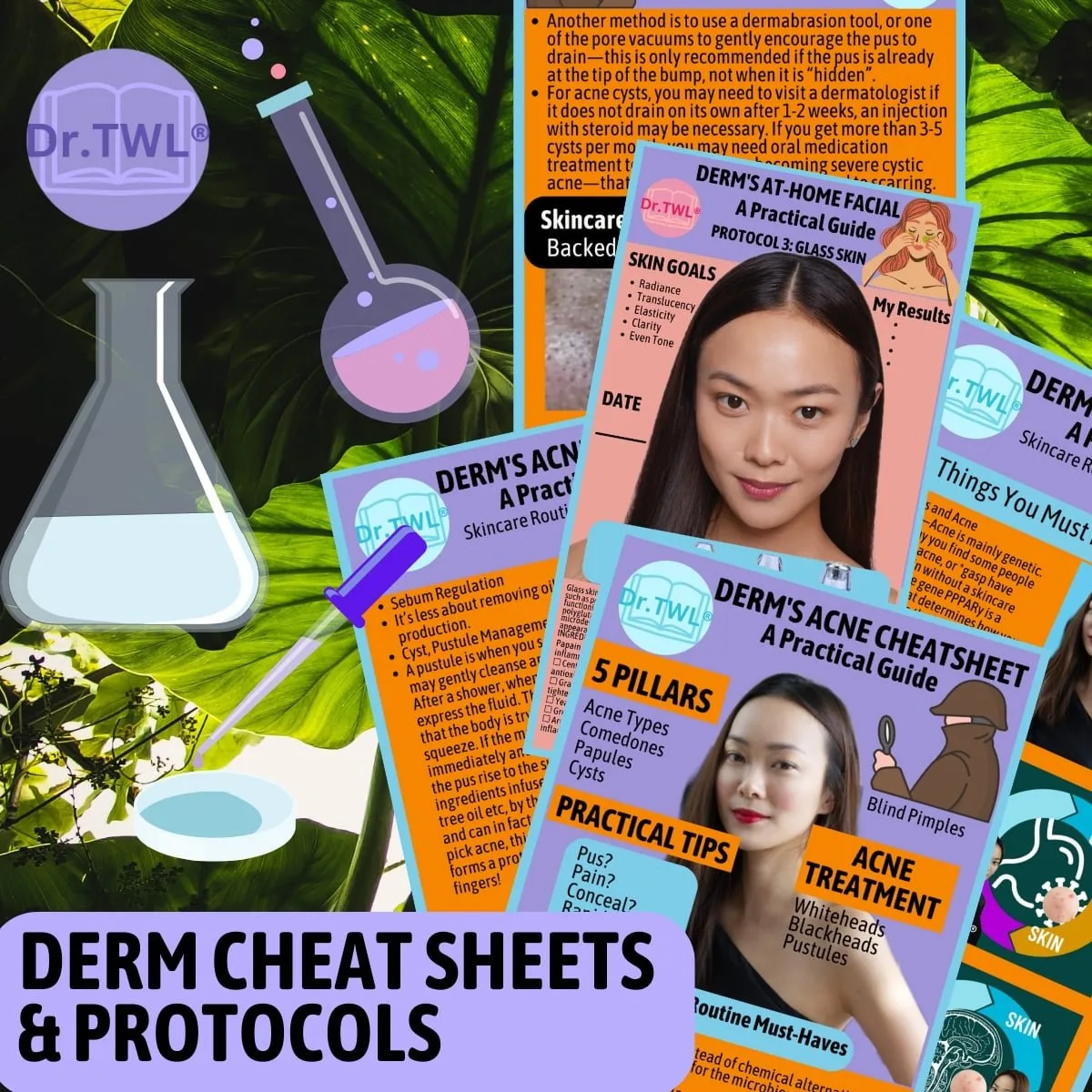 drtwl derm cheat sheets and protocols