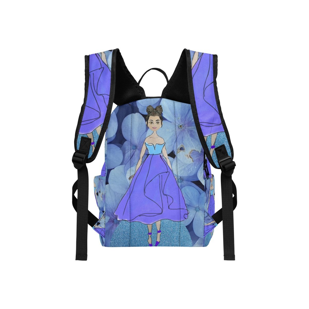 Blue Hydrangea Kawaii Girls Backpack