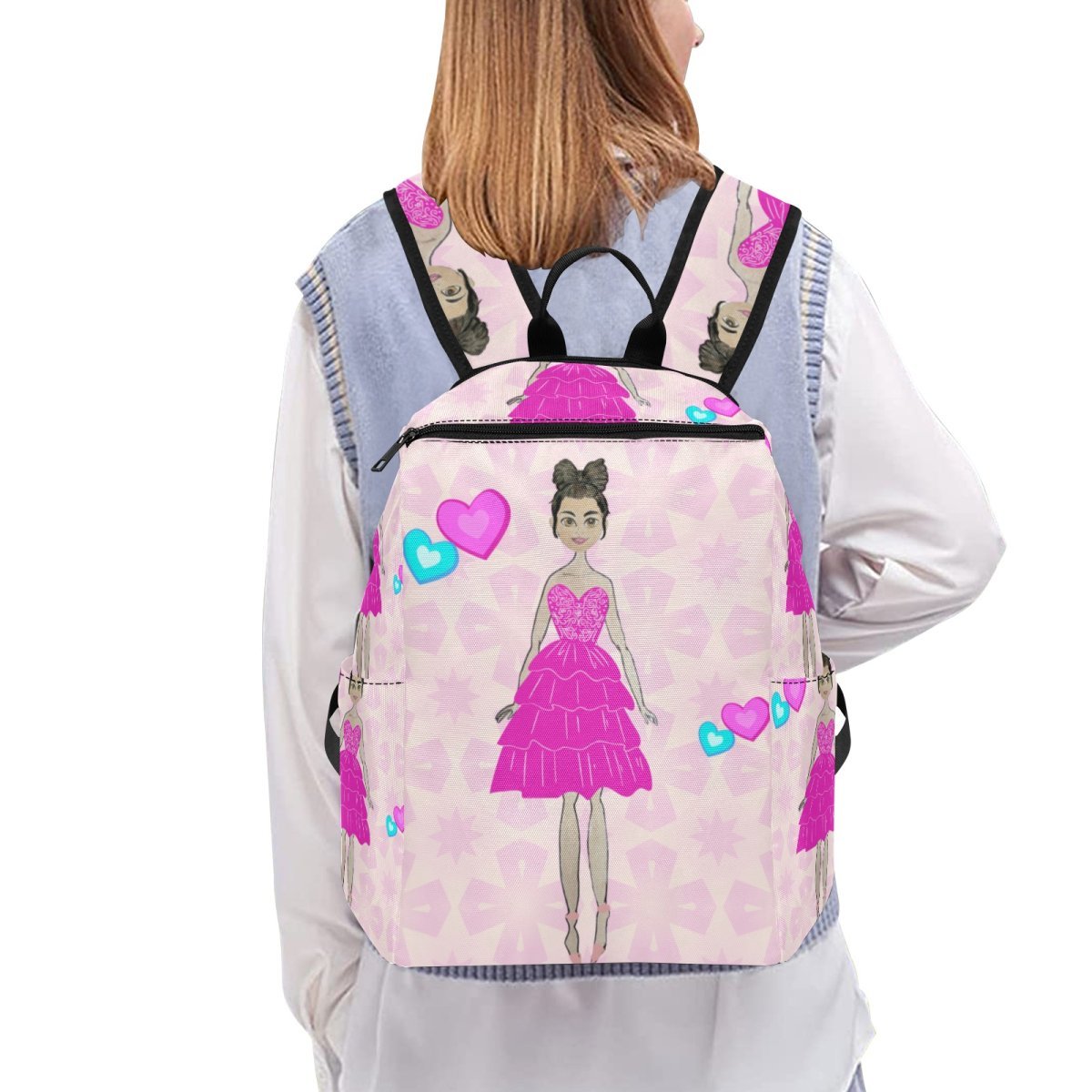 Hearts Design Backpack