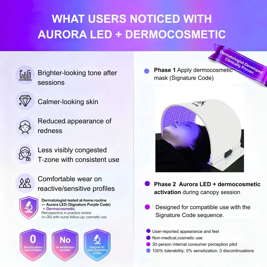The AURORA™ Photon Luminescence System Dermatologist Tested Aurora LED System Dermatologist Tested