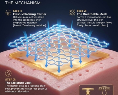 capsule facial gas-permeable elastomer matrix mechanism