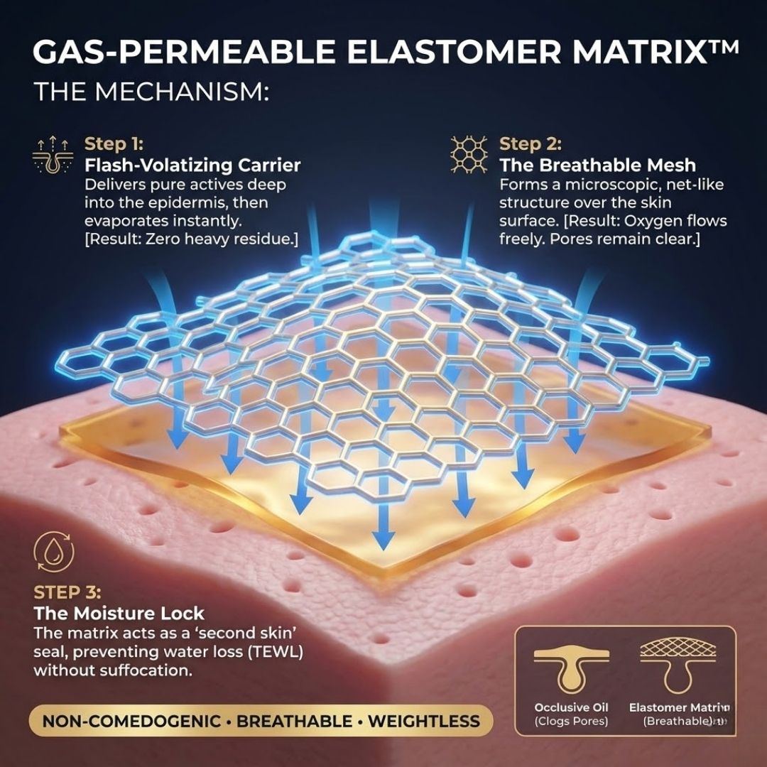 capsule facial gas-permeable elastomer matrix mechanism