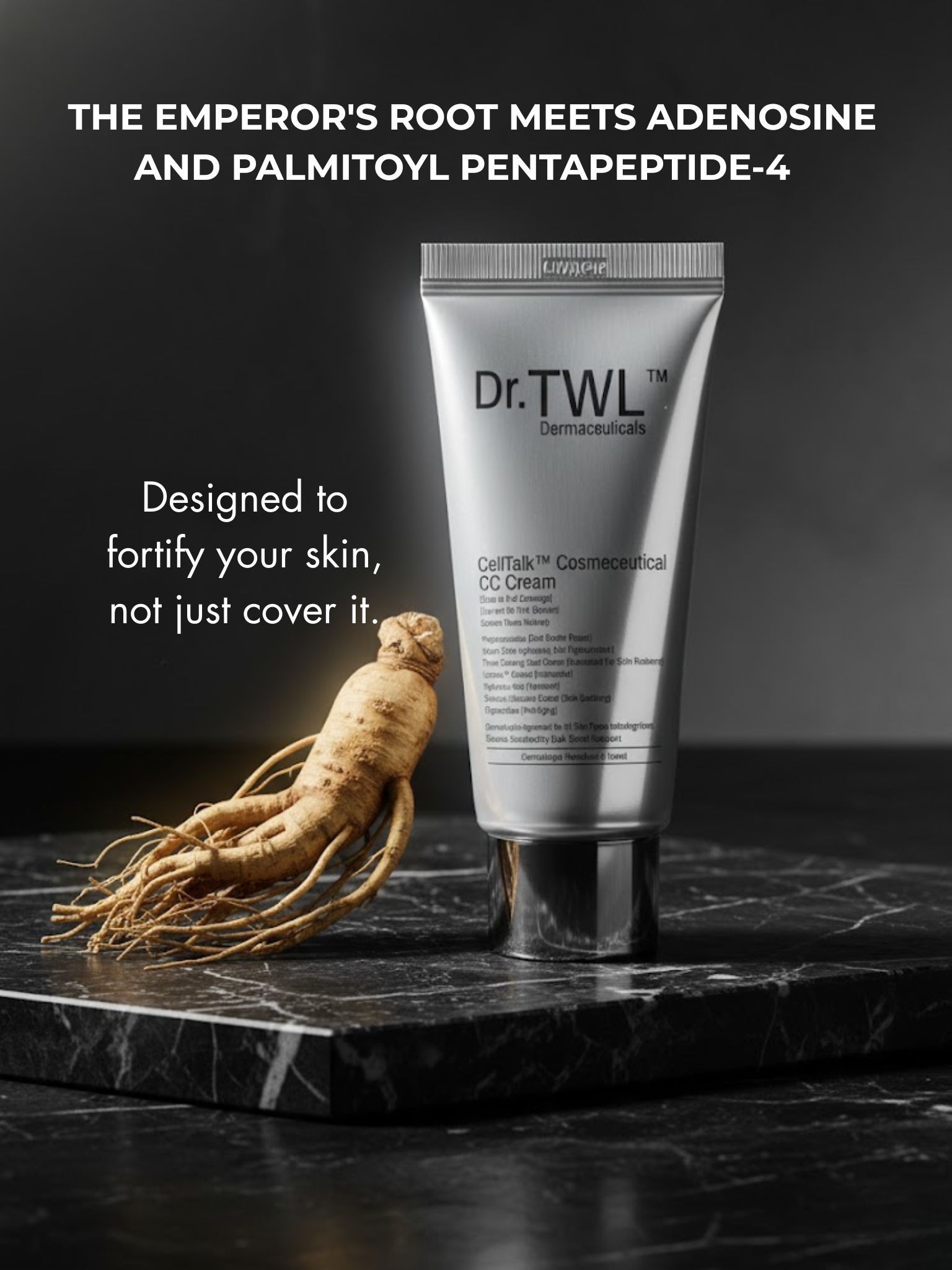 Emperor's Root Meets Adenosine and Palmitoyl Pentapeptide in CC Cream